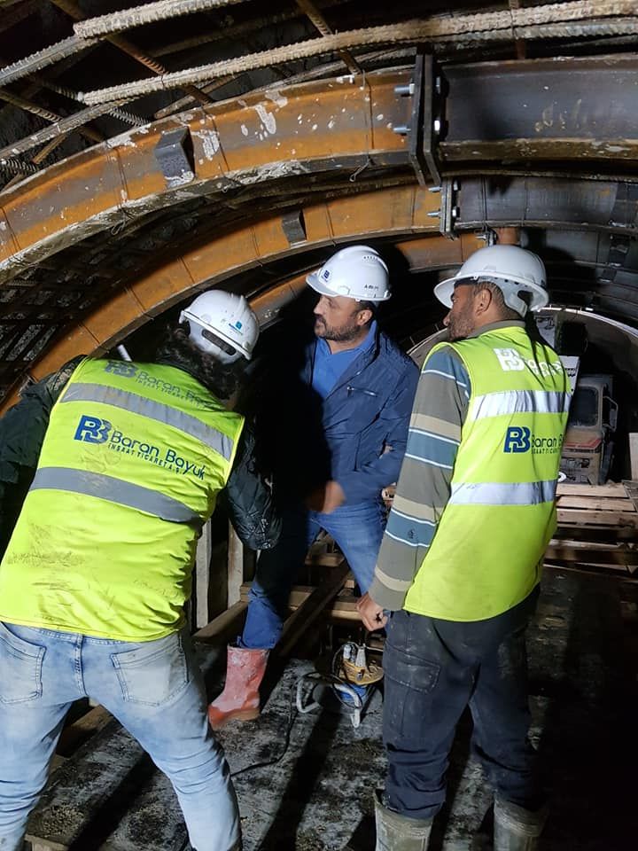 Kalyon İnşaat Kalen iletim tünelleri inşaatında Bayuk İnşaat ekibi